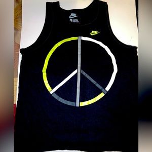 Nike peace and love tank top large